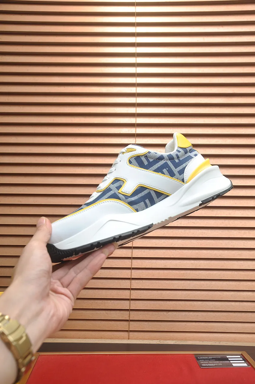 Men's shoes 💰600💶 [Fendi] The latest casual sports shoes 🔥 Many 💑 stars have the same style FD match. The original version is a one-to-one replica. Designer Kim Jones's first fendi match and Donkey brand Trainer basketball sneakers. Material: Original silk mesh. Lining: Breathable mesh. Packaging: Original 1:1 matching high-end packaging. Size: 38-45 (45 is custom-made and cannot be returned or exchanged)